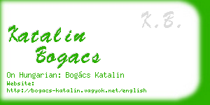 katalin bogacs business card